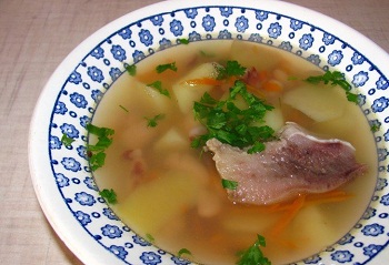 Фасолевый суп со свининой, Рецепт приготовления